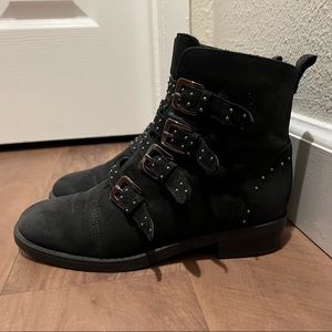 Blondo black waterproof buckle boots